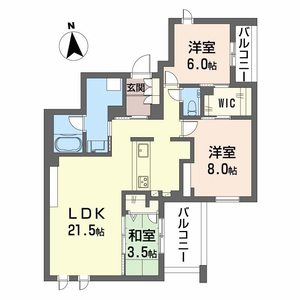 シャーメゾン　クロワール0203号室_間取り画像
