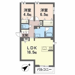 シャーメゾン往還Ⅱ 0201号室