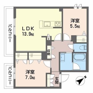 シャーメゾン往還Ⅱ 0205号室