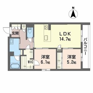 ヴェスプッチ　二条城0201号室_間取り画像