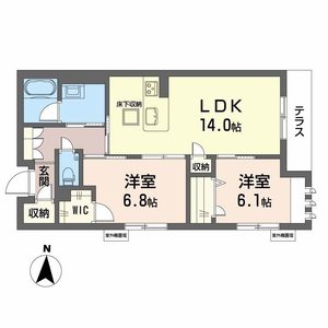 シャーメゾン　西ノ京0102号室_間取り画像