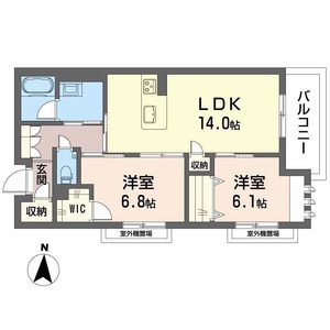 シャーメゾン　西ノ京0202号室_間取り画像