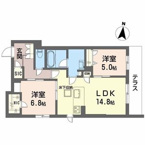 シャーメゾン　フォレナ　アルファ0103号室_間取り画像