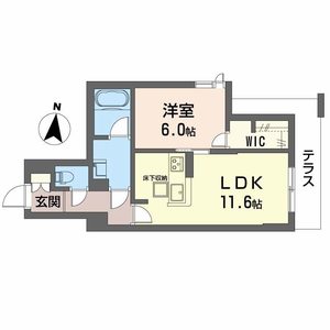 シャーメゾン　フォレナ　アルファ0105号室_間取り画像