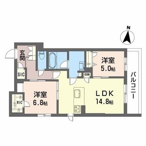 シャーメゾン　フォレナ　アルファ0203号室_間取り画像