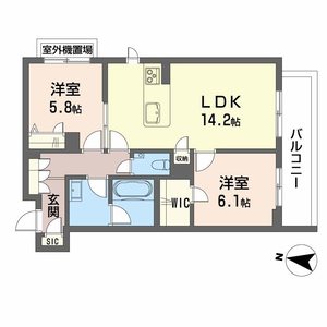 ＳｈａＭａｉｓｏｎ　Ｇａｒｄｅｎｓ　旭が丘Ⅱ 0201号室