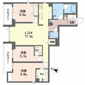 Ｖｉａ　Ｓｏｌｅ　六甲道 0201号室