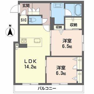 グランコート北浦 0206号室