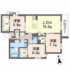 シャーメゾン　ルミエール西田辺 0201号室