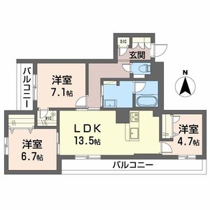 ヒュッゲ　コート 0202号室