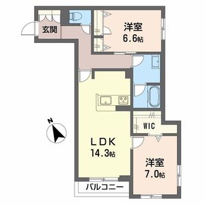 シャーメゾン岡田ハイテール 0201号室