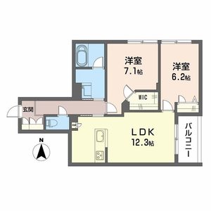 シャーメゾン　ウィステリア　武庫之荘【みらいエコ】 0201号室