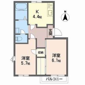 ホワイティハイツＣ棟 C205号室