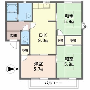 ヴィラ・マキ． 0203号室