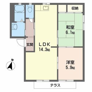 シャーメゾン茄子作 0102号室