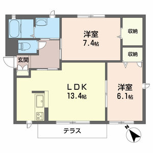 ＧＲＥＥＮ　ＨＩＬＬ 0105号室