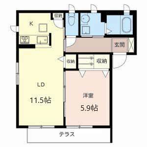 Ｓｈａｒｍａｎｔ　ｖｉｌｌａ C101号室