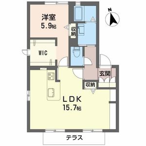 クラスター山田Ⅱ 0102号室