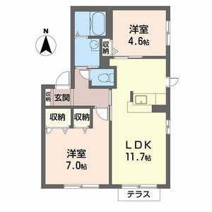 ラフィーネ葛野 0102号室