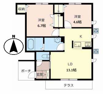 シャーメゾン燦燦川西 B102号-3