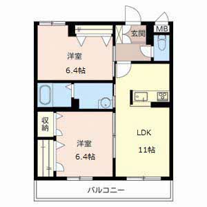 ベレオ宝塚 A203号-2