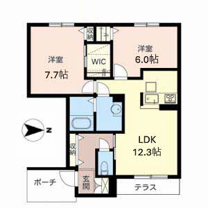 アシスト木津Ａ棟・Ｂ棟 B103号-16