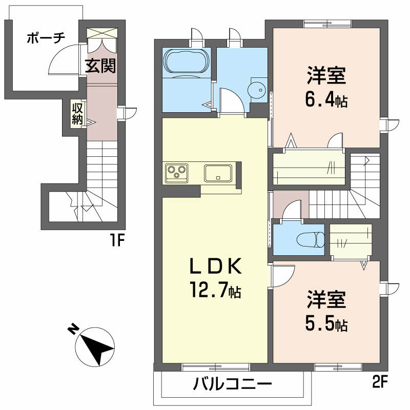 Ｖｏｒｔｅ　ｇａｒｄｅｎ　豊中　Ｂ棟 B201号-2