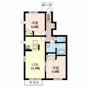 シャーメゾン青地0105-2