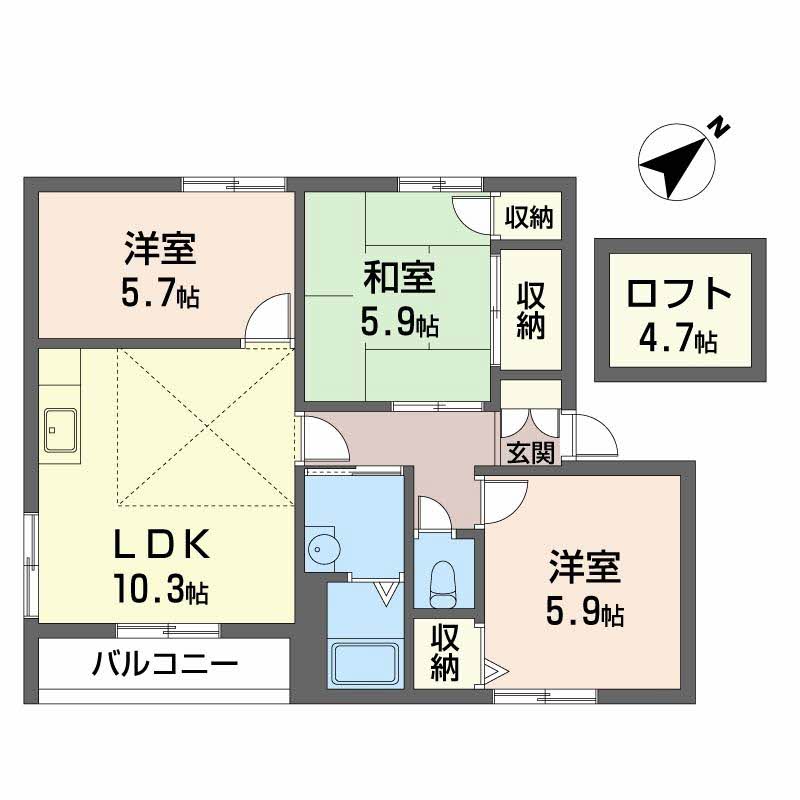 グリーンタウン國本Ｅ棟 0201号-10