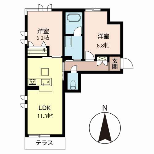 クレアール吉祥院Ⅱ 0107号-2