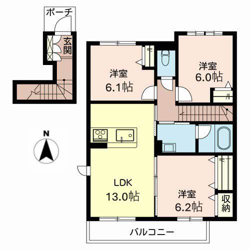 シャーメゾン広陵北0201-2