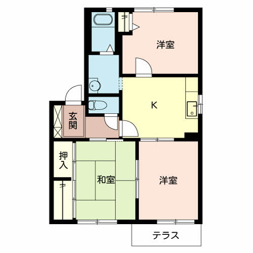 はぴねすハイツ喜田 0101号-2