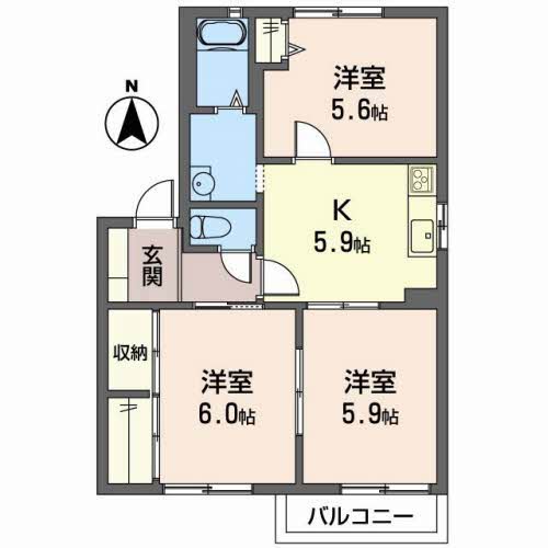 はぴねすハイツ喜田0201-2