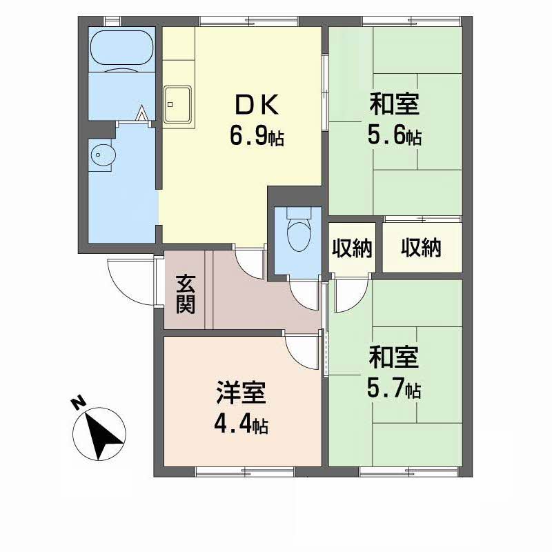 ガーデンハイツ緑ケ丘Ｅ，Ｆ，Ｇ，Ｈ E105号-14