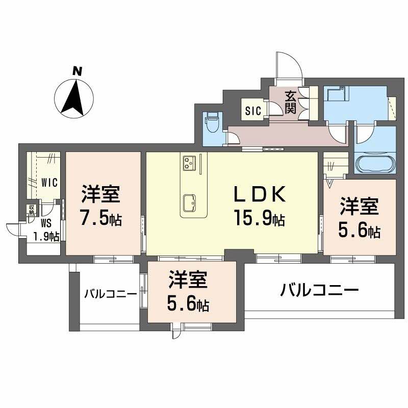 シャーメゾン箕面ひゅうがやぶ 0302号-6