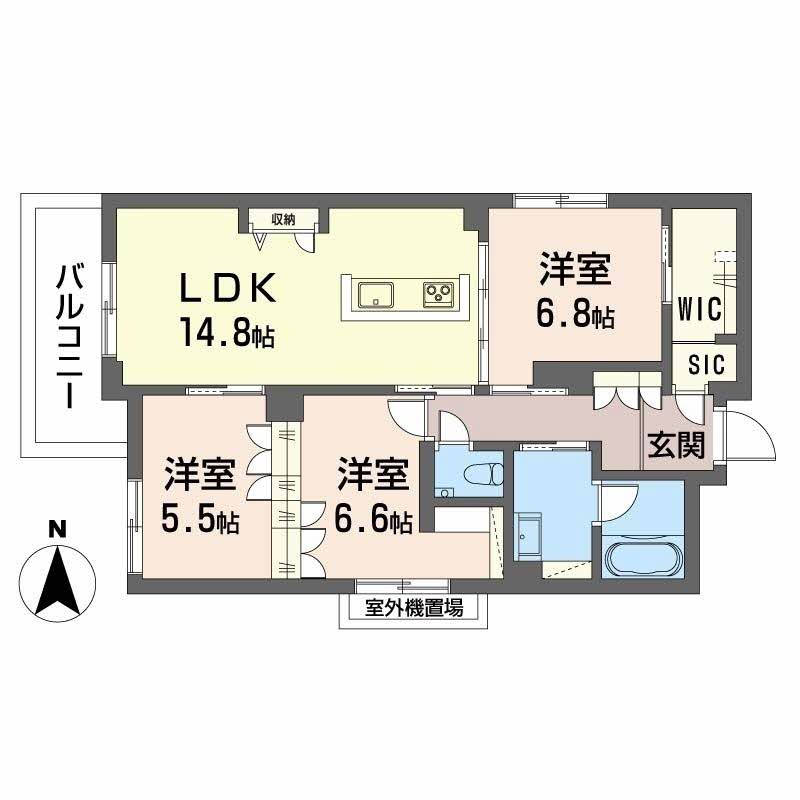 シャーメゾン北田辺 0201号-15