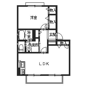 ハイツデュオＡ棟・Ｂ棟 B202号-3