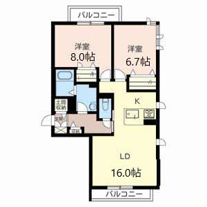 ベルデ中河原 0201号室