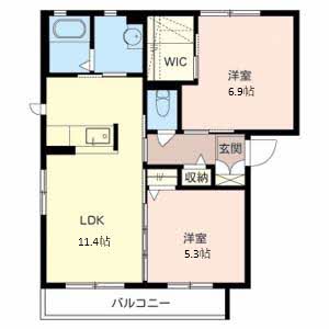 シャーメゾン岩出 0201号室