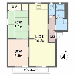 シャーメゾン茄子作 0201号室