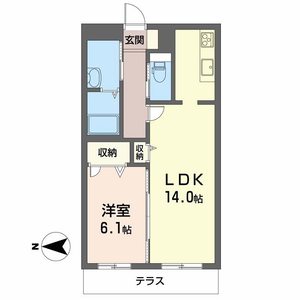 ＫＵＺＵＨＡ　Ｐａｒｋｓｉｄｅ　Ａｐａｒｔｍｅｎｔ 0105号室