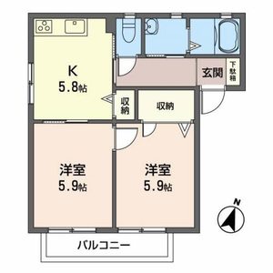 シャーメゾン逆瀬川 A201号室
