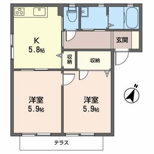 シャーメゾン逆瀬川 A101号-2