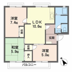 ヴィラ錦 C201号室