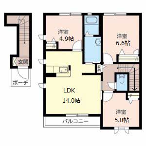 シャーメゾン幸輝 0201号室