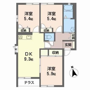 ヴィラくすの木Ⅰ，Ⅱ，Ⅲ，Ⅳ，Ⅴ 4101号-2