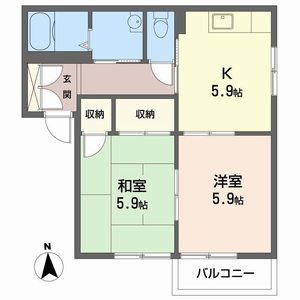 コーラル篠Ａ・Ｂ・Ｃ B202号室