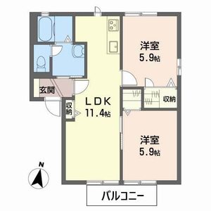 サンヴィレッジ安岡Ⅰ・Ⅱ 1102号室