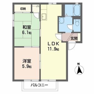 メルベーユ綾中Ⅱ 0201号室