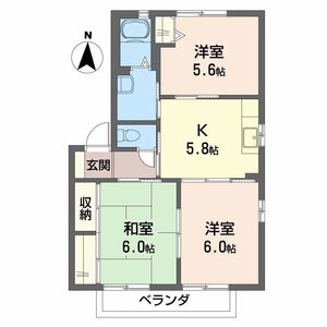ディアコートＡ・Ｂ・Ｃ・Ｄ・Ｅ・Ｆ E201号室